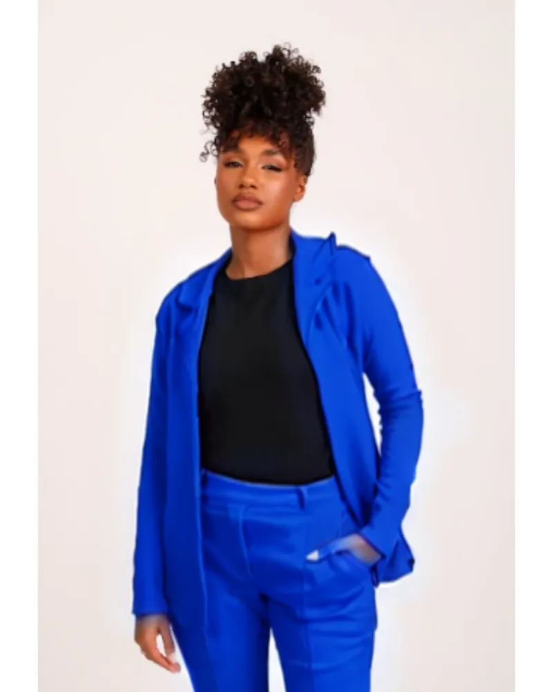 Blazer de luxo Lady Griffe Azul Bic
